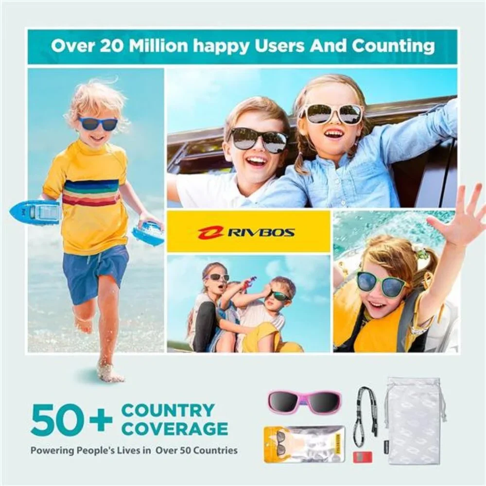 Kids‎ Summer Sunglasses Polarized UV Protection Flexible Rubber Glasses Shades